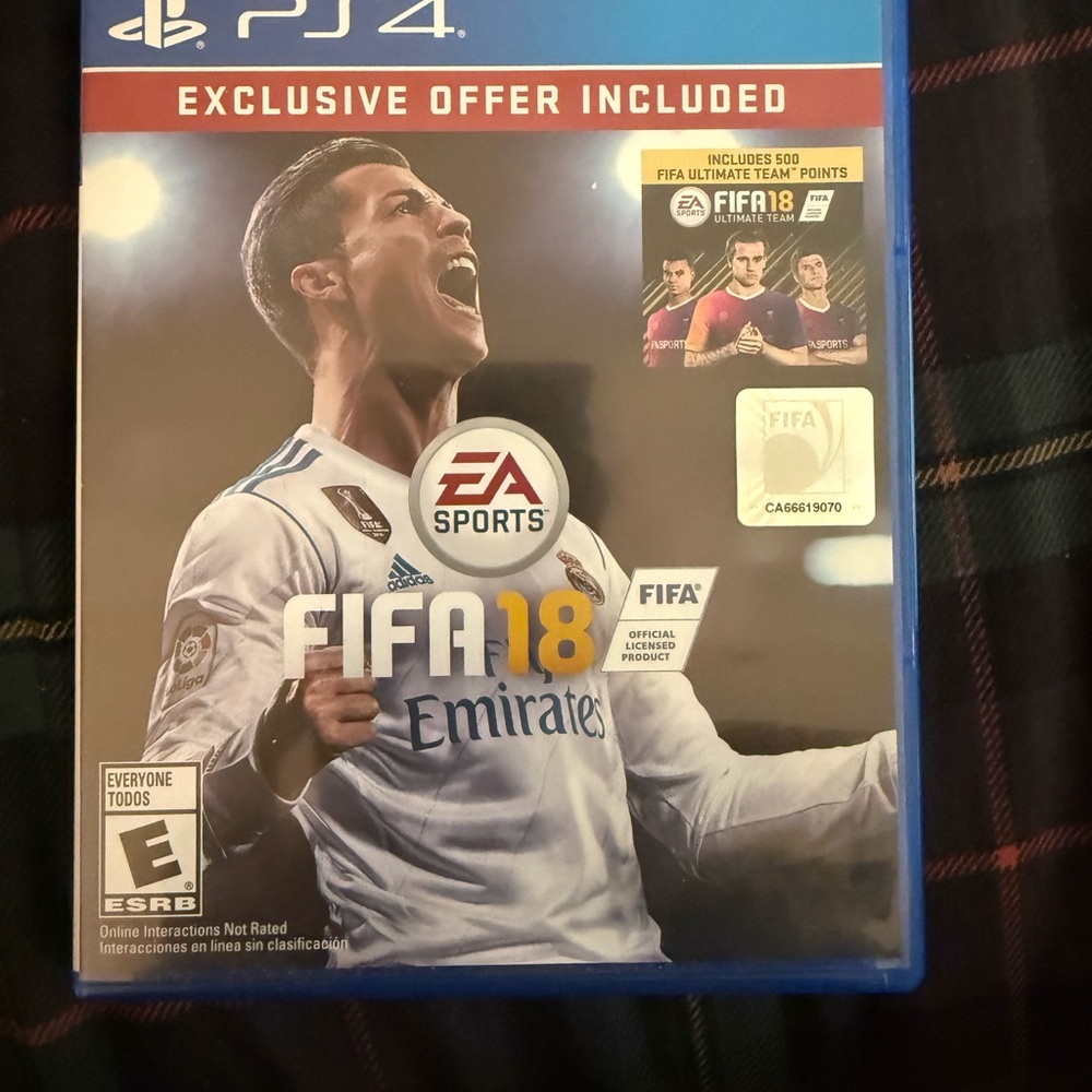 FIFA 18 for PS4 - EA Sports - Blue Case

Can bundle 3 games together for $14. - Picture 3 of 5